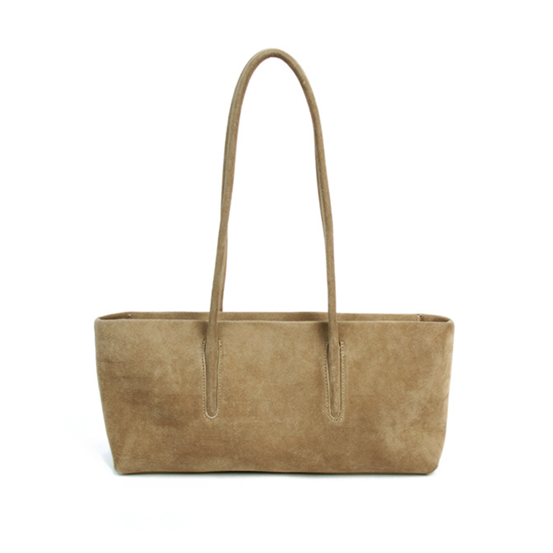Structured Handbag Top Handle - Mendy Genuine Leather Suede Tote Bags