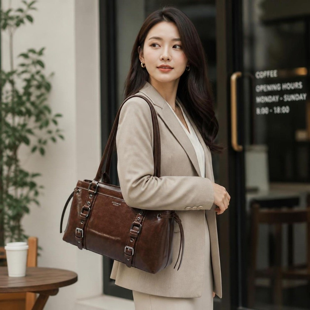 Structured Handbag Top Handle - Durable Structured Shape Women Handbag Light