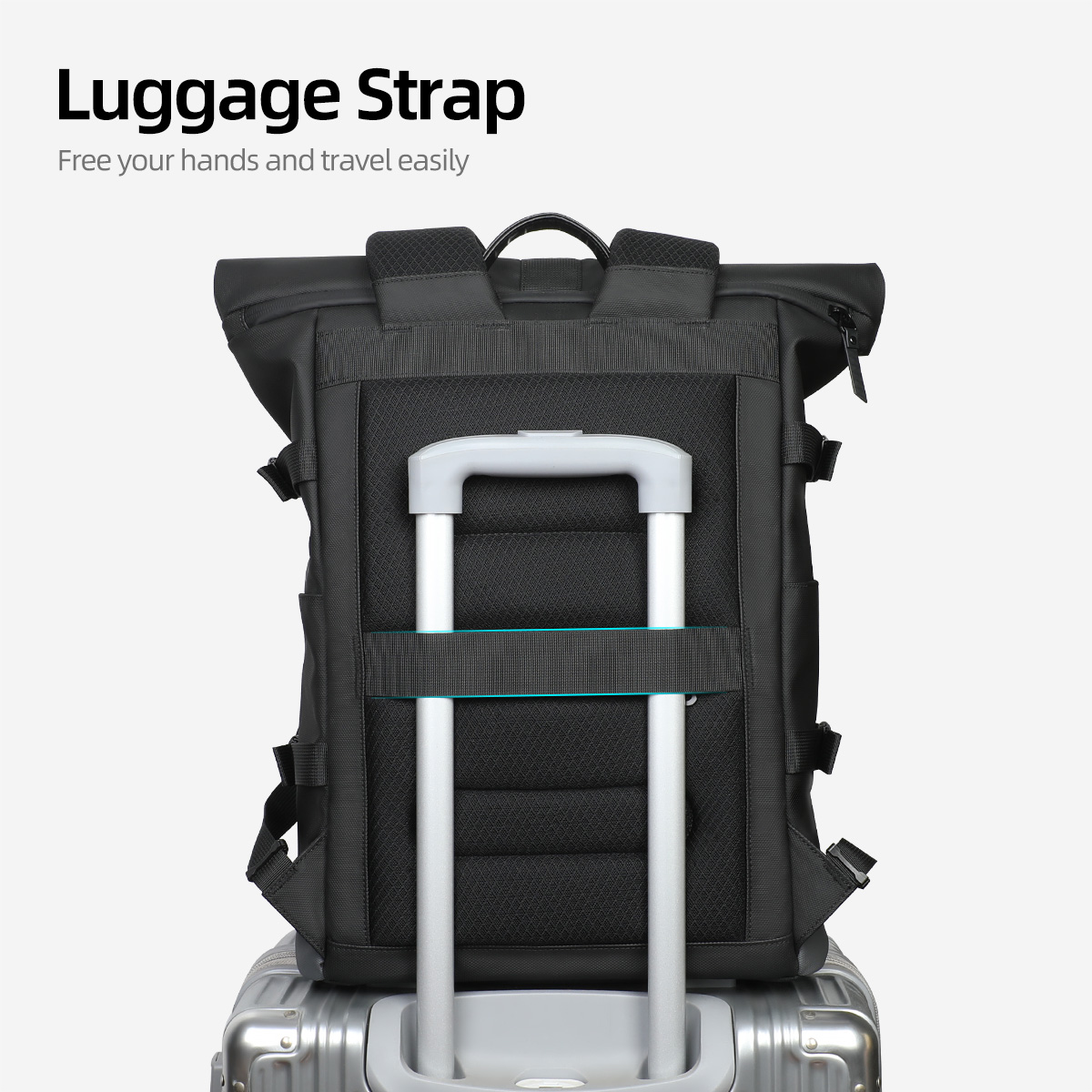 HK Waterproof Roll-Top Backpac - Structured Handbag Top Handle ulasan dan harga