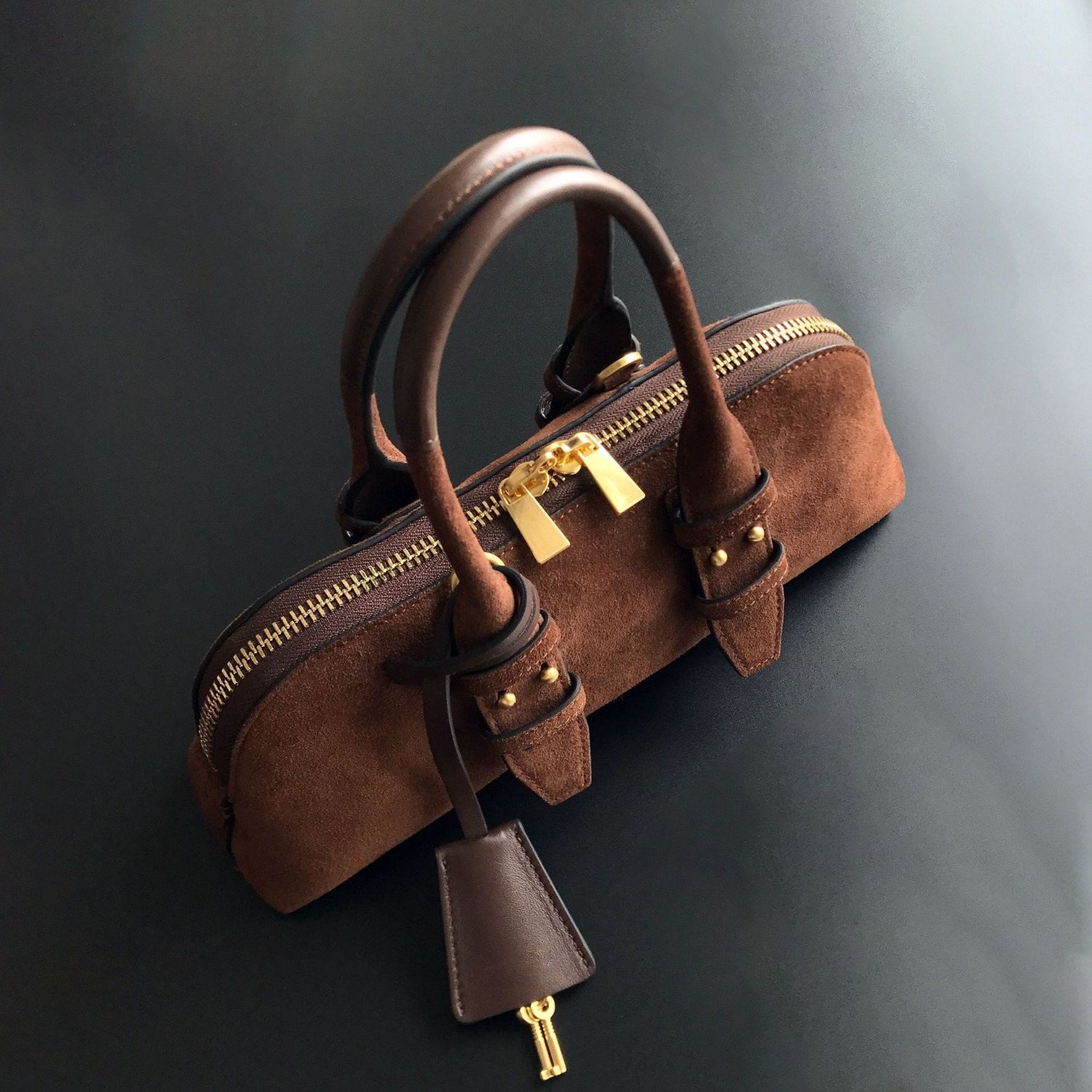 Women's Genuine Leather Bowlin - Structured Handbag Top Handle ulasan dan harga