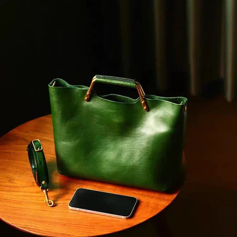 Luxury Brown Briefcase, Women' - Structured Handbag Top Handle ulasan dan harga
