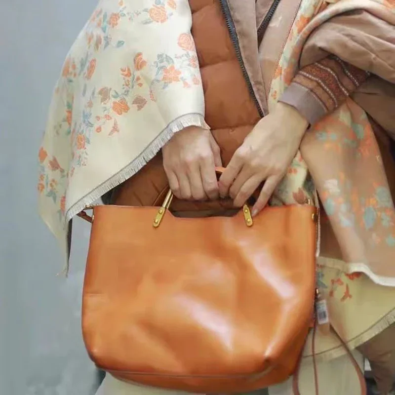 Luxury Brown Briefcase, Women' - Structured Handbag Top Handle ulasan dan harga