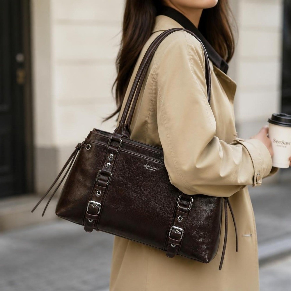 Durable Structured Shape Women - Structured Handbag Top Handle ulasan dan harga
