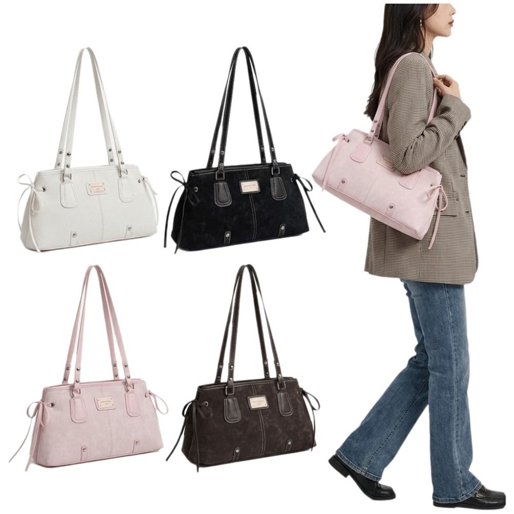Minimalist Faux Leather Tote B - Structured Handbag Top Handle ulasan dan harga