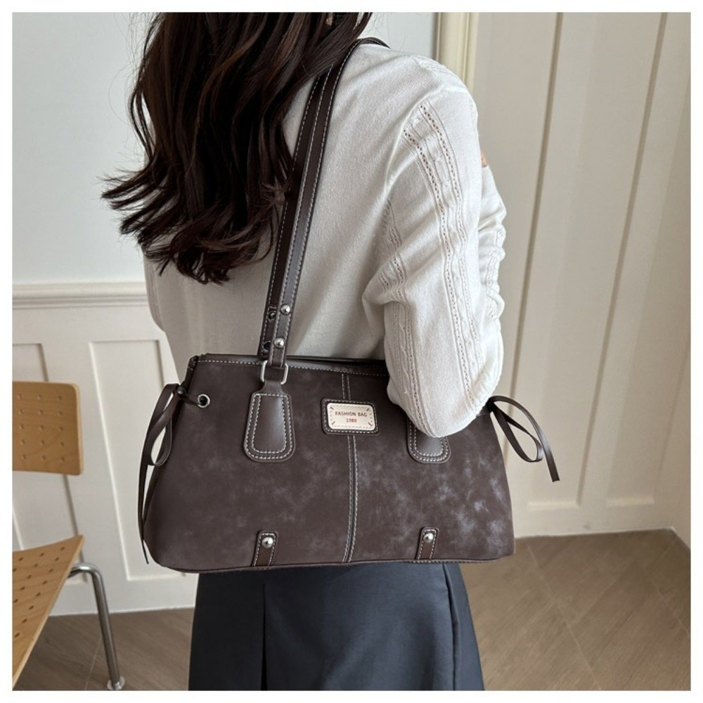 Minimalist Faux Leather Tote B - Structured Handbag Top Handle ulasan dan harga