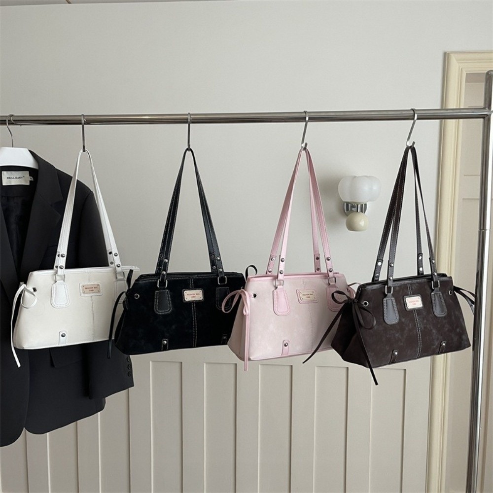 Minimalist Faux Leather Tote B - Structured Handbag Top Handle ulasan dan harga