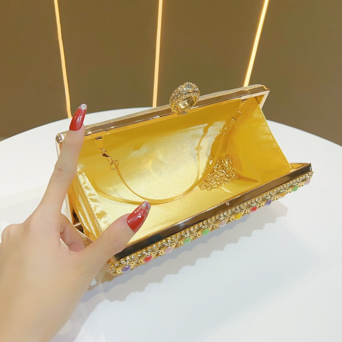 Luxury Rhinestone Tassel Gold  - Luxury Bags Europe ulasan dan harga