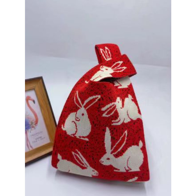 Miffy Red Knit Luxury Tote Bag - Luxury Bags Luggage ulasan dan harga