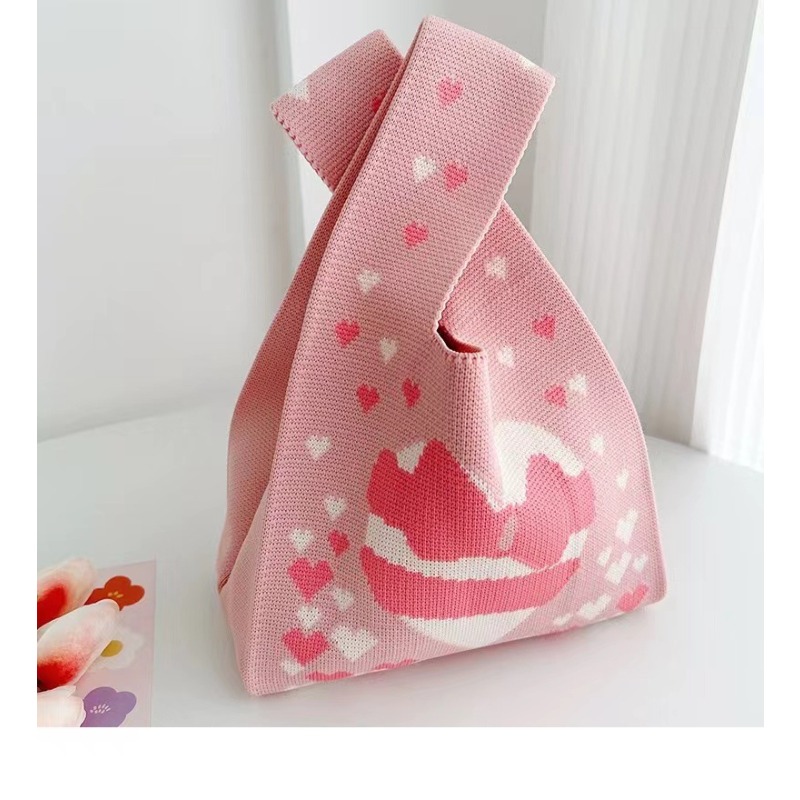 Miffy Red Knit Luxury Tote Bag - Luxury Bags Luggage ulasan dan harga