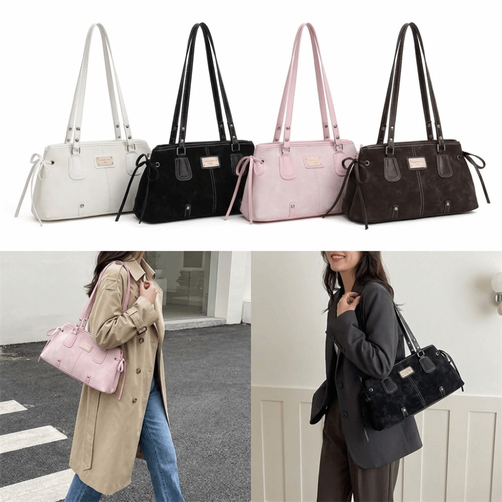 Minimalist Faux Leather Tote B - Structured Handbag Top Handle ulasan dan harga