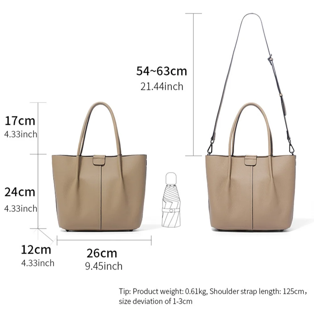 Textured Genuine Leather Handb - Structured Handbag Top Handle ulasan dan harga