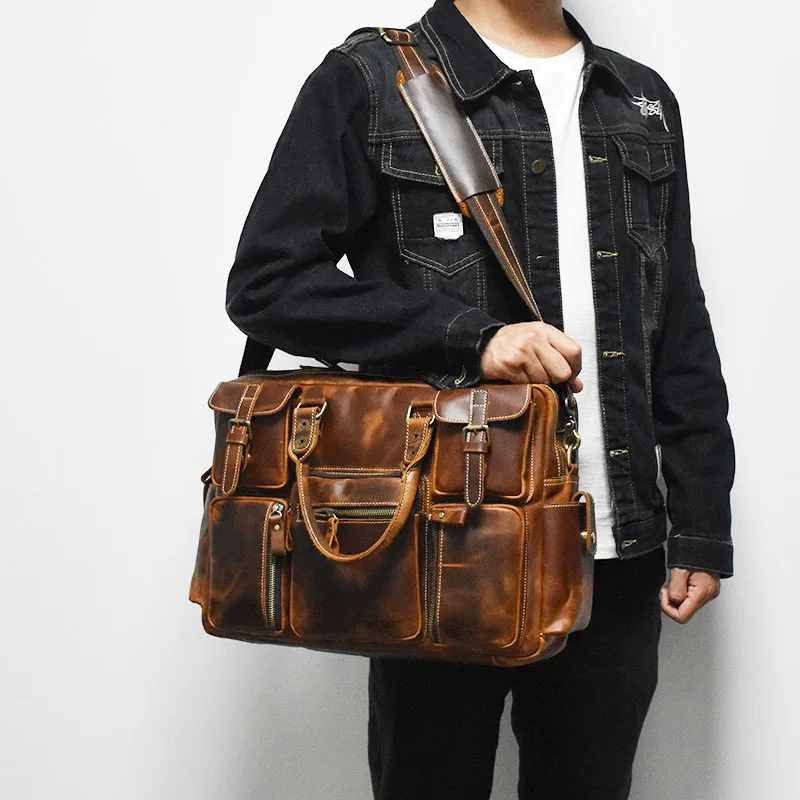 Vintage Men's Black Shoulder B - Luxury Bags Luggage ulasan dan harga