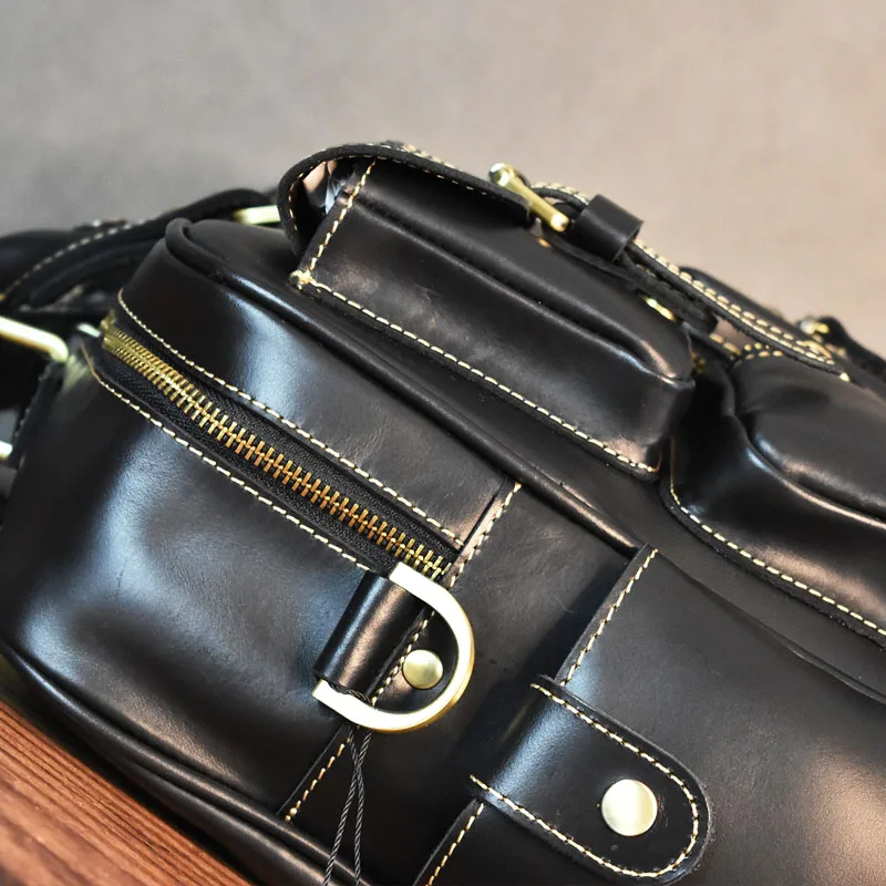 Vintage Men's Black Shoulder B - Luxury Bags Luggage ulasan dan harga