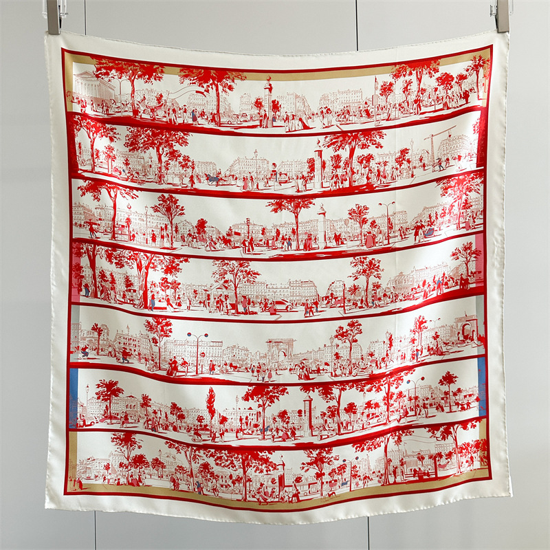 Red Silk Scarf Luxury 90cm Squ - Luxury Bags And Accessories ulasan dan harga