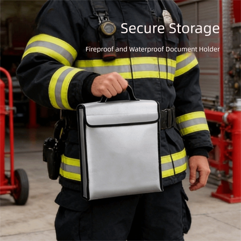 Waterproof Fireproof Document  - Structured Handbag Top Handle ulasan dan harga