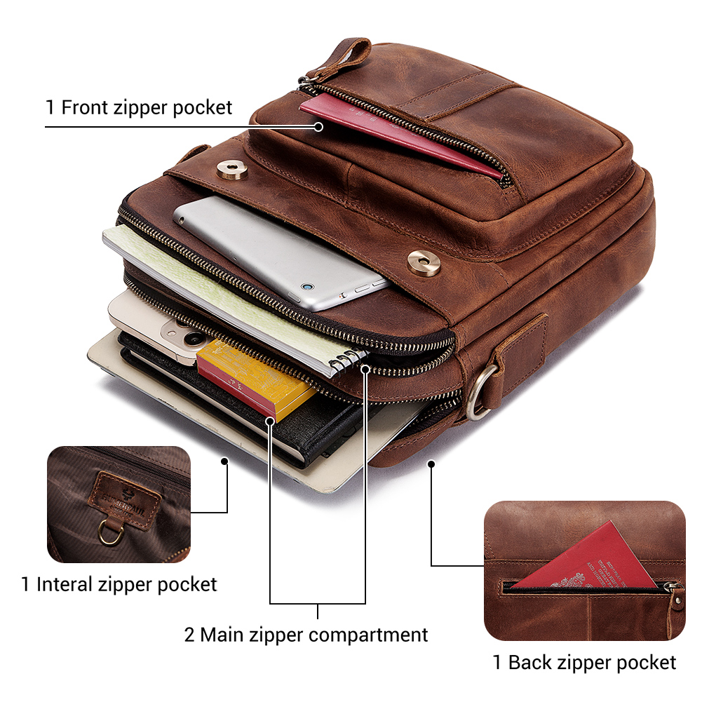 HUMERPAUL Genuine Leather Men' - Luxury Bags Coach ulasan dan harga