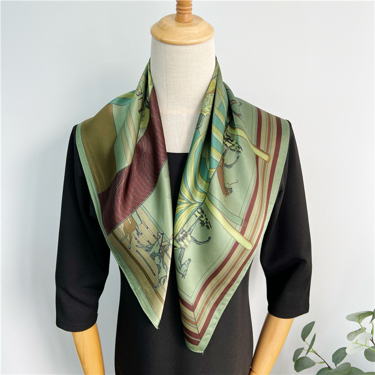 65CM Green Silk Scarf Luxury D - Luxury Bags And Accessories ulasan dan harga