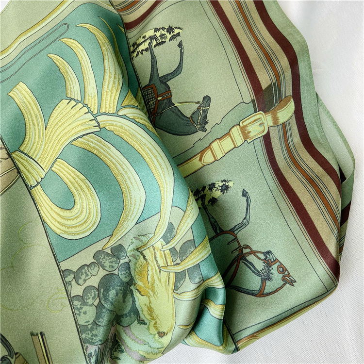 65CM Green Silk Scarf Luxury D - Luxury Bags And Accessories ulasan dan harga