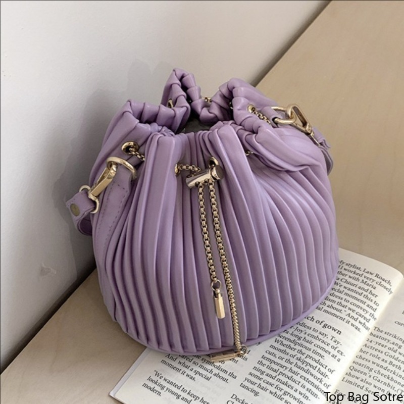 Women's Chain Crossbody Bucket - Structured Handbag Top Handle ulasan dan harga