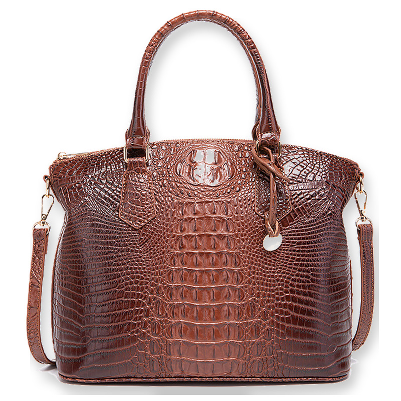 Women's Vintage Crocodile Patt - Structured Handbag Top Handle ulasan dan harga
